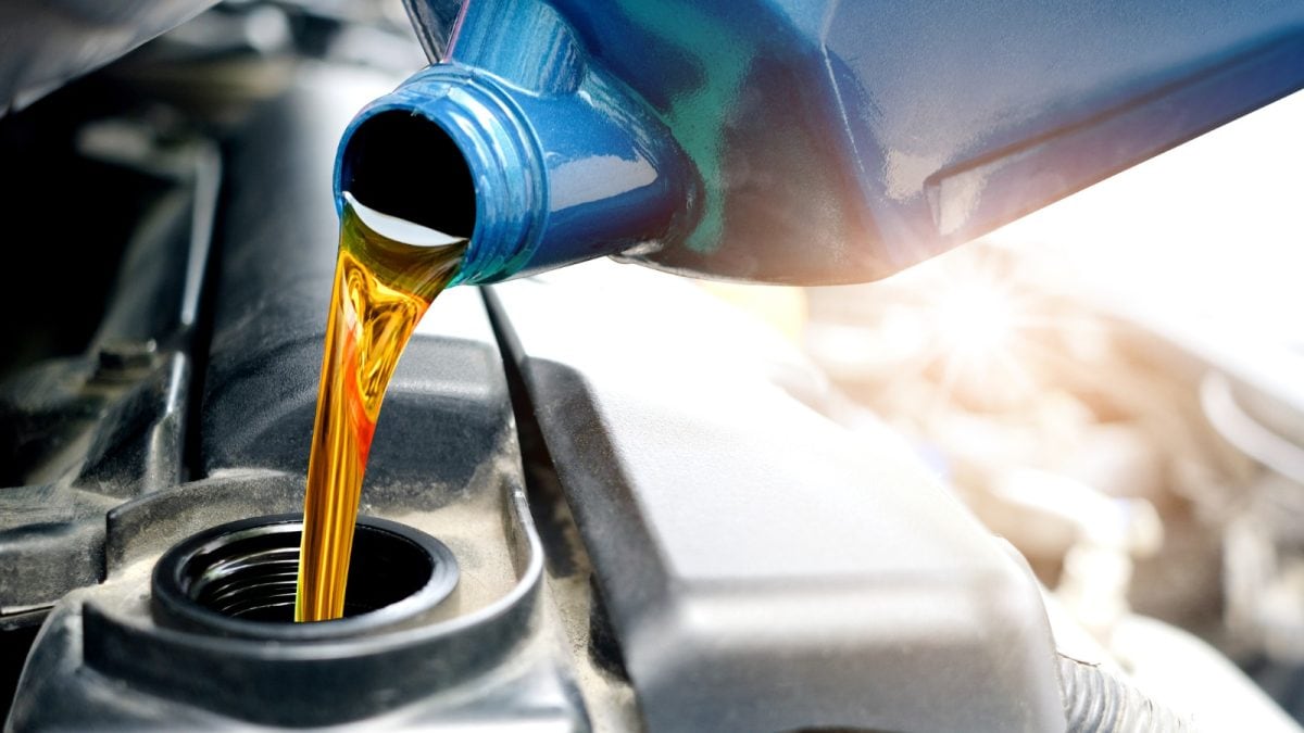 changing oil in a car