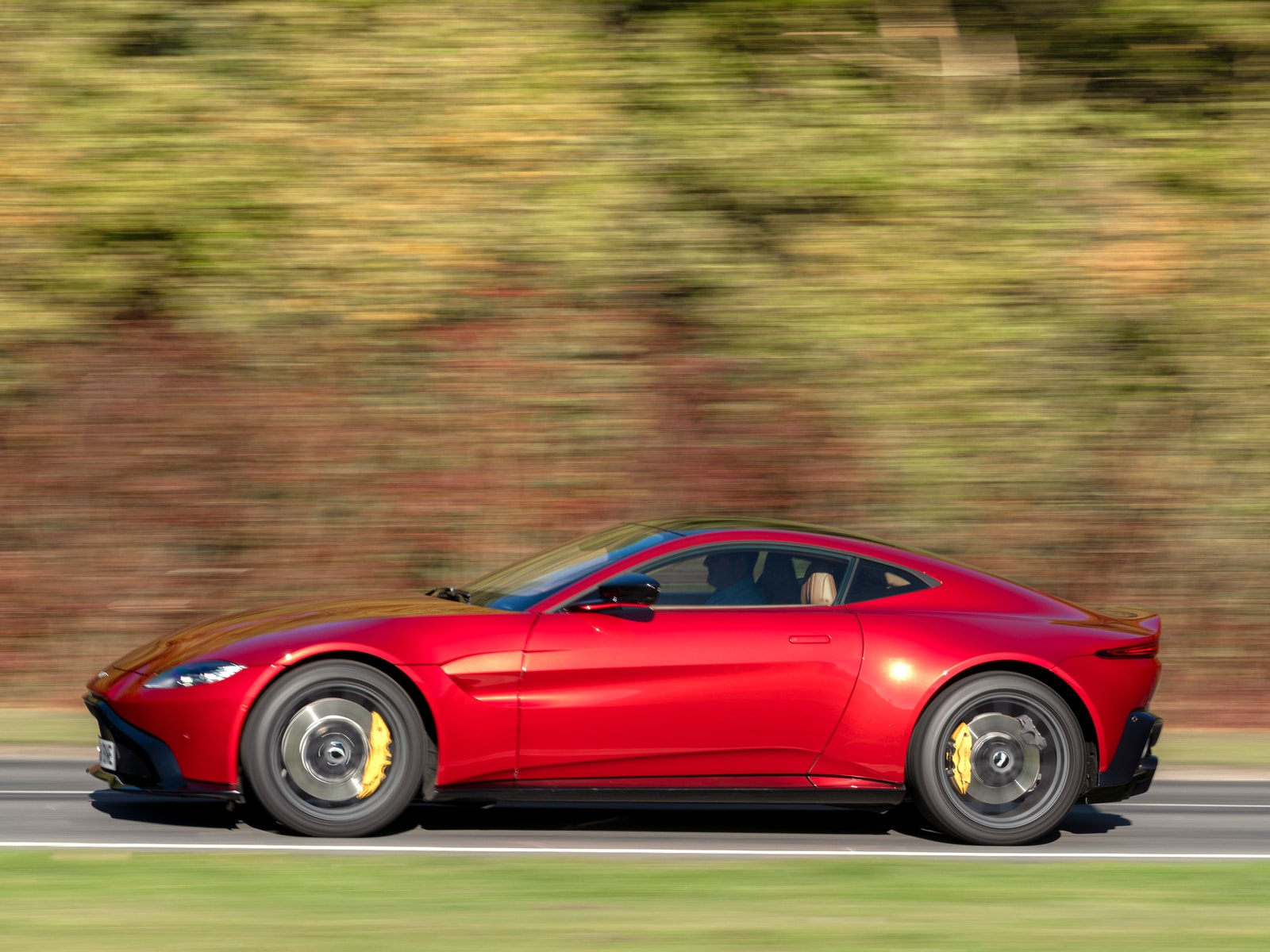 2020 Aston Martin Vantage Red Action Left Side