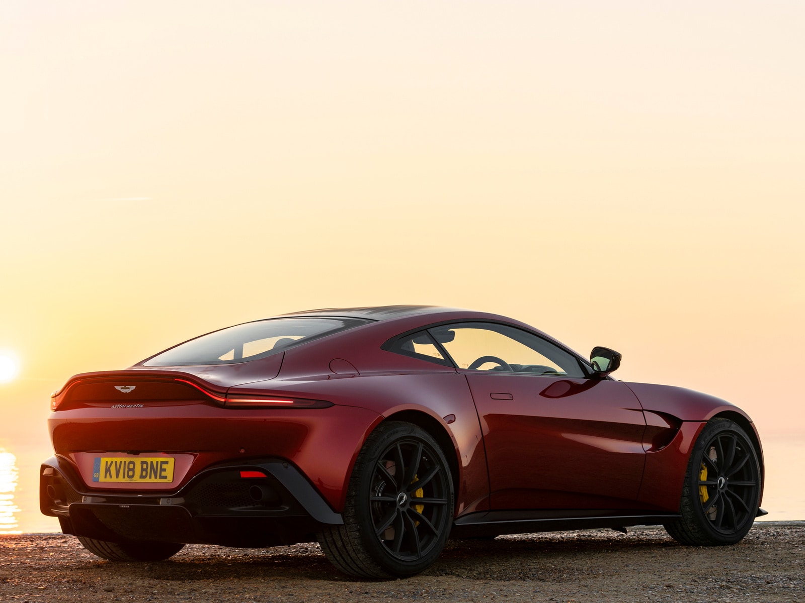 2020 Aston Martin Vantage Red Static Rt Rear 3qt