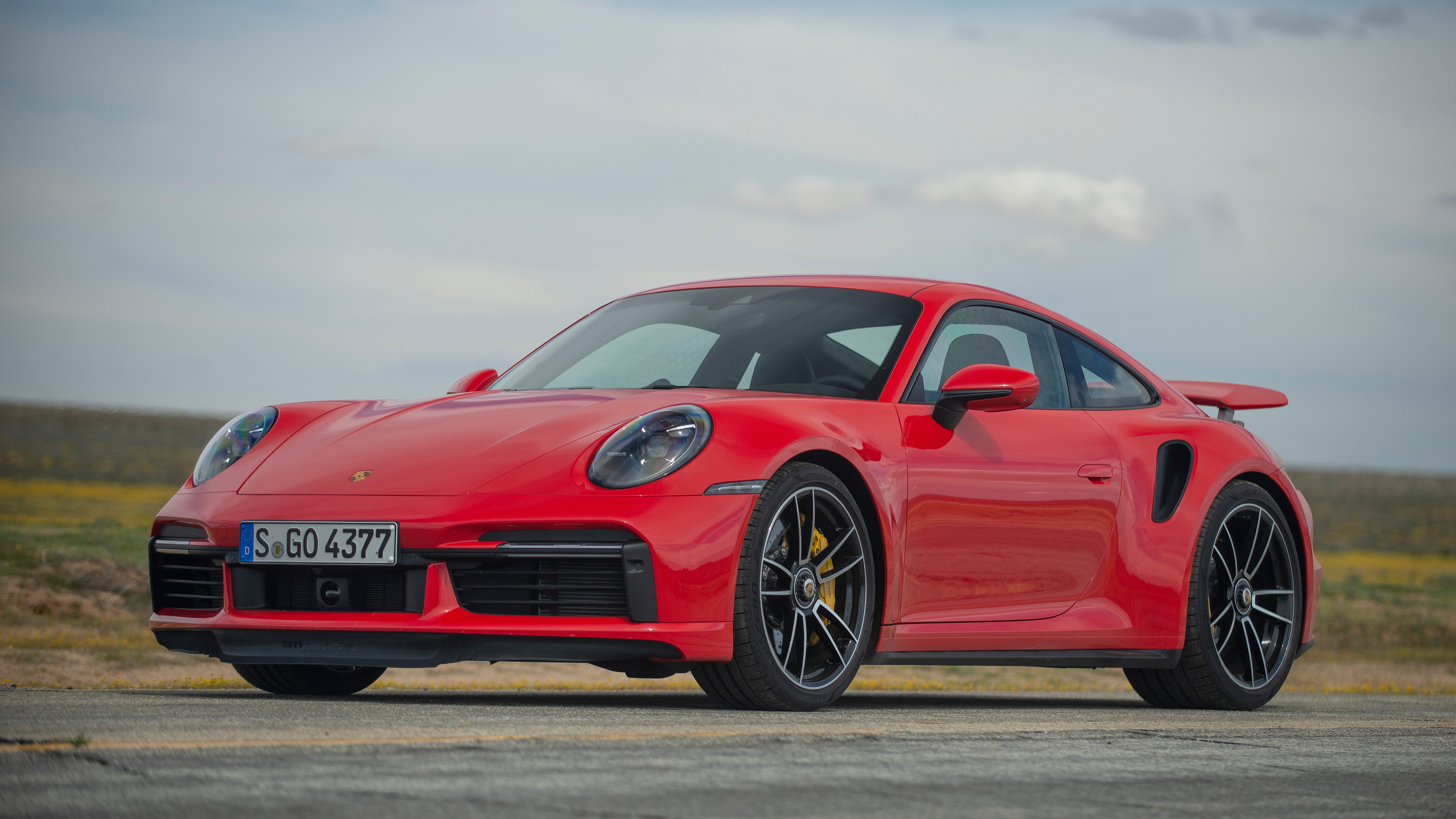 2021 Porsche 911 Turbo S Coupe Front Left Quarter Low Profile