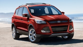 2015 Ford Escape in red.
