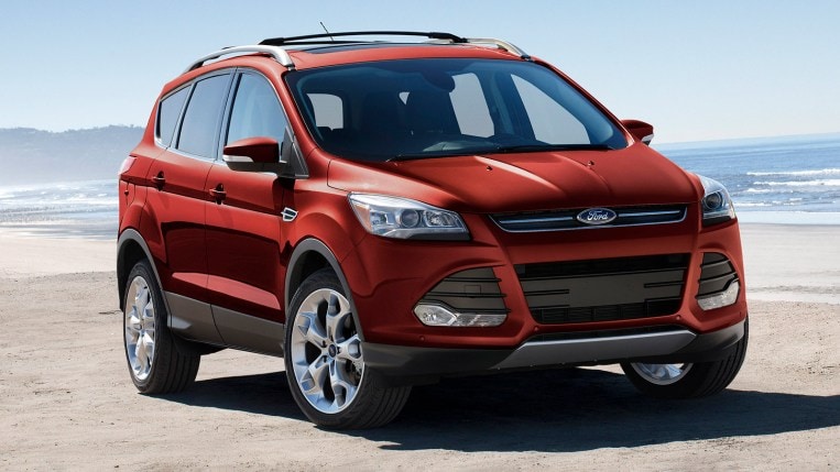 2015 Ford Escape in red.
