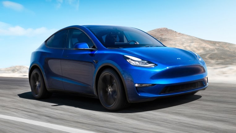 2022 Tesla Model Y Blue Front