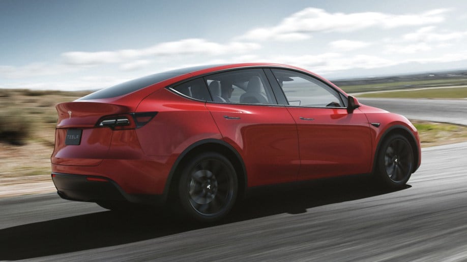 Red Tesla Model Y Standard Range
