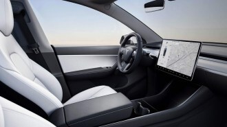 2021 Tesla Model Y White Interior Dashboard