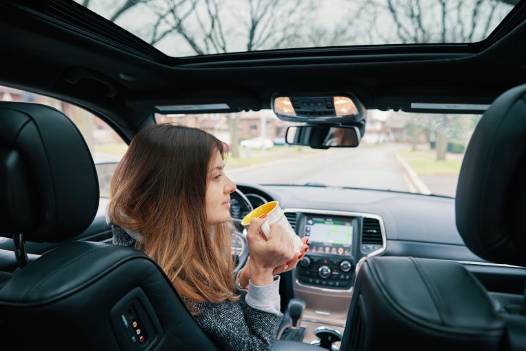 Woman Driving her car