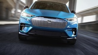 RT 2021 Ford Mustang Mach E Blue Front