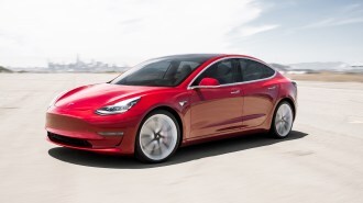 WC 2019 Tesla Model 3 Red Action