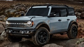 2021 Ford Bronco in blue