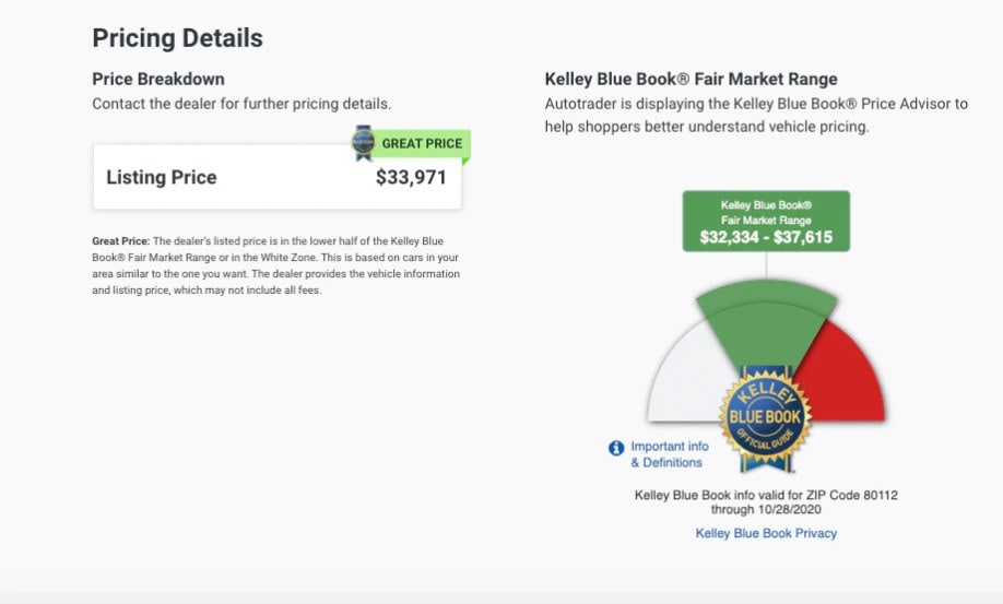 KBB Fair Market Range