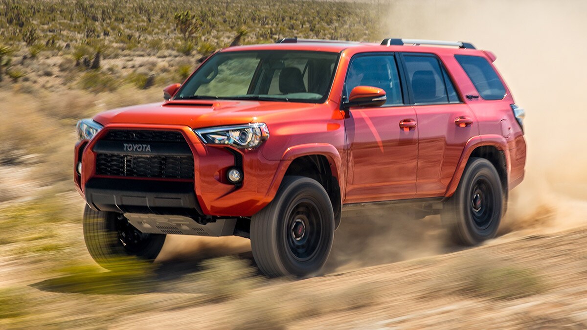 2015 Toyota 4Runner in red.