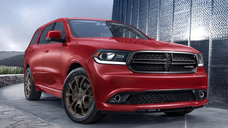 2016 Dodge Durango in red.