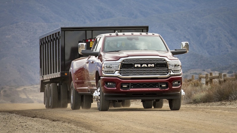 2021 Ram 3500 towing trailer