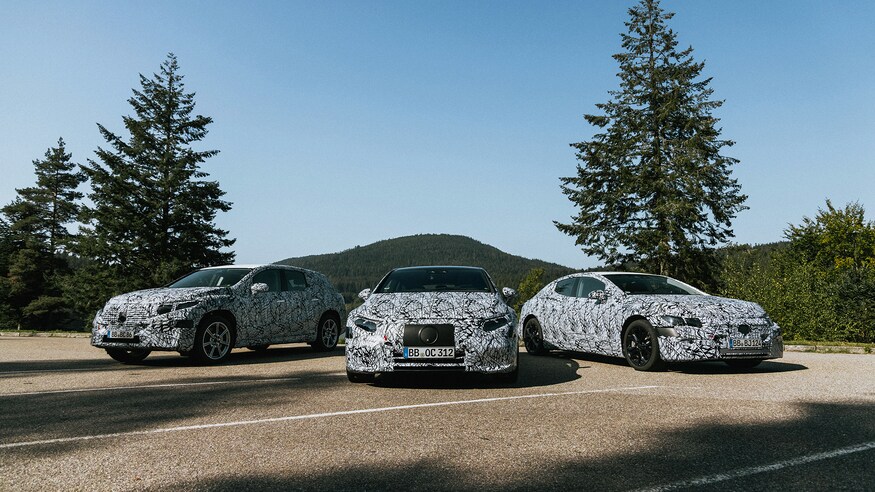 Mercedes camouflaged EV prototypes 