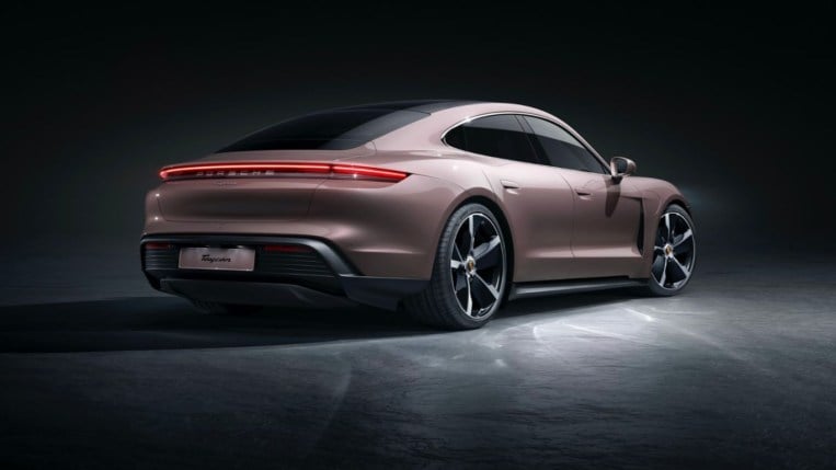 2021 Porsche Taycan Rear Three Quarter