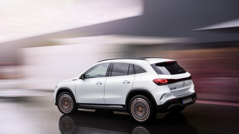 2022 Mercedes Benz EQA Driving Rear Three Quarter