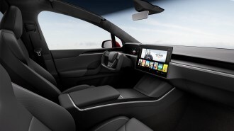 The interior of the Tesla Model X Plaid