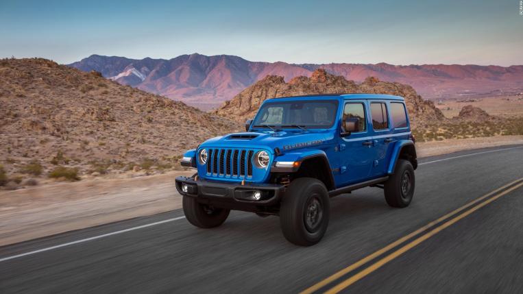 The 2022 Jeep Wrangler 392 on the road