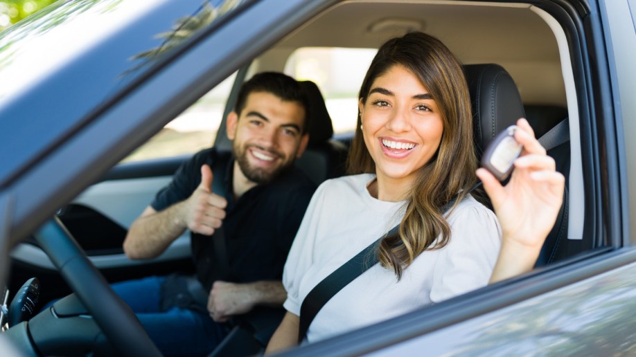 Couple purchasing a car