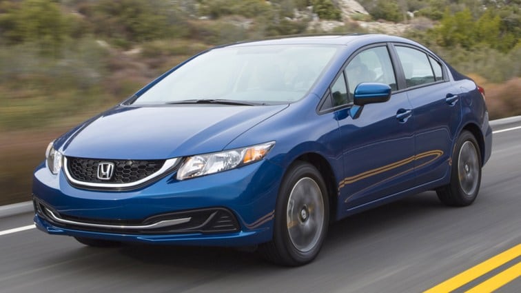 2015 Honda Civic in blue.