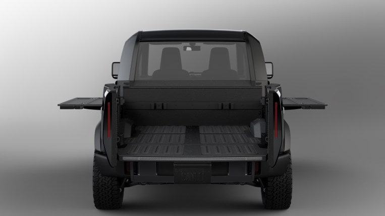 2023 Canoo Pickup Truck Tables Extended