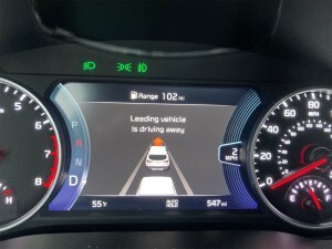 The Kia Seltos' leading vehicle departure alert