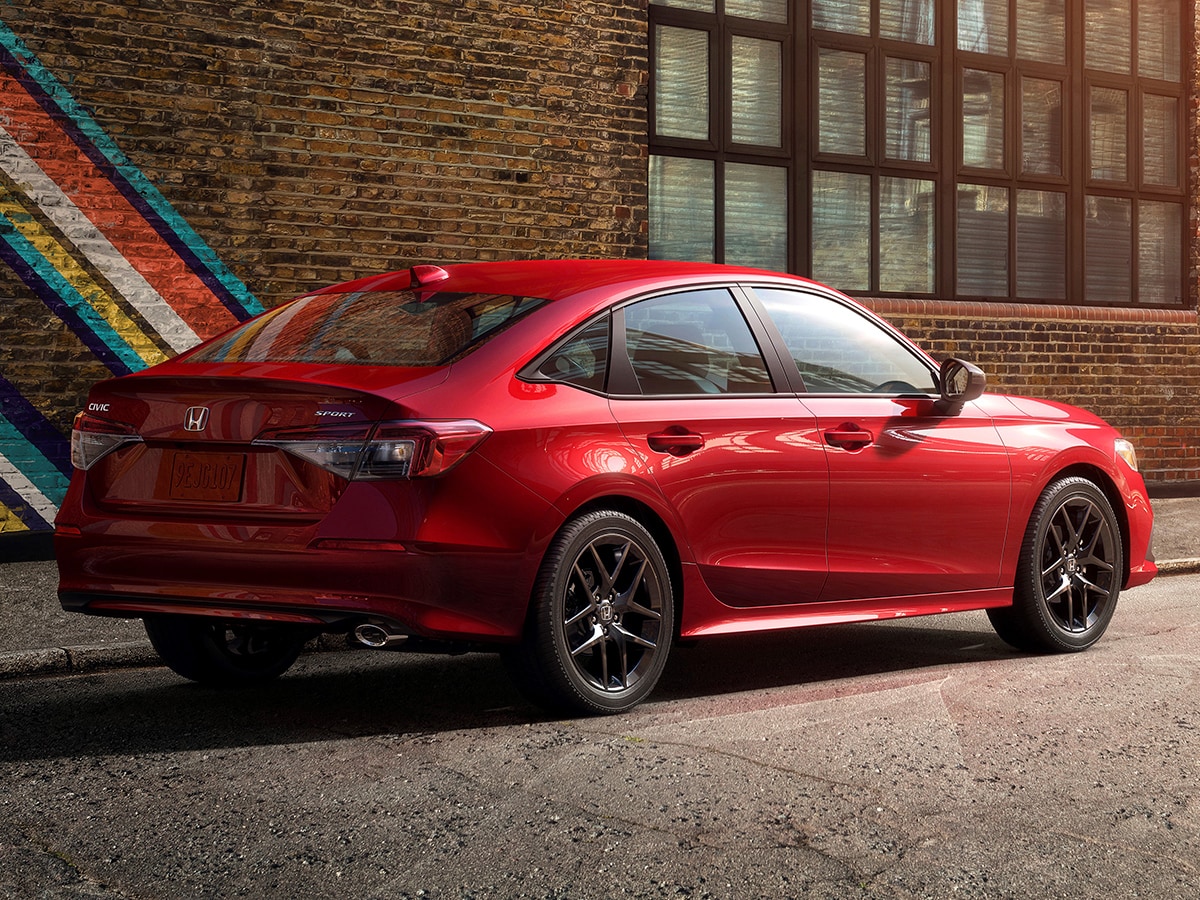 2022 Honda Civic Sport Rear Right Side in Red