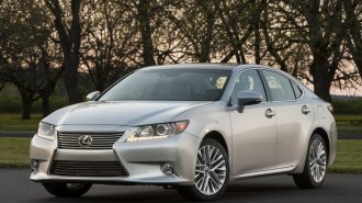 2013 Lexus ES in silver.