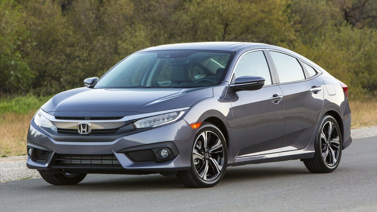 2018 Honda Civic in charcoal gray.