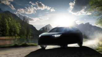 2023 Subaru Solterra Teaser Front Three Quarter