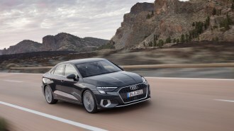 2022 Audi A3 Driving Front Three Quarter