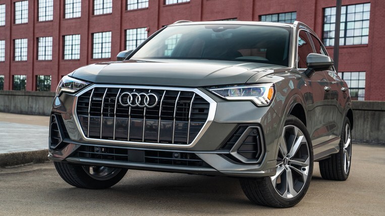 2022 Audi Q3 in charcoal gray.