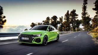 2022 Audi RS3 Driving Front Three Quarter