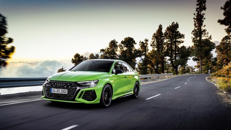 2022 Audi RS3 Driving Front Three Quarter