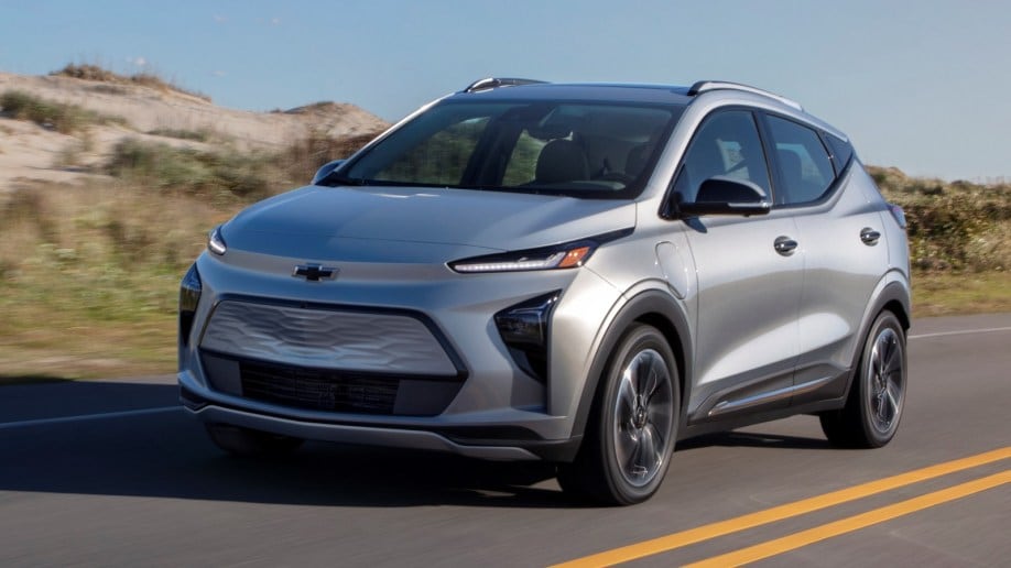 2022 Chevrolet Bolt EUV driving through hills