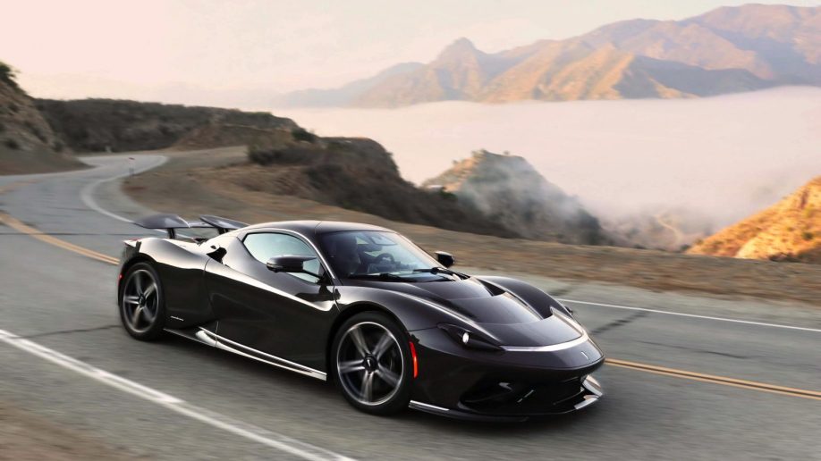 2021 Pininfarina Battista in black driving