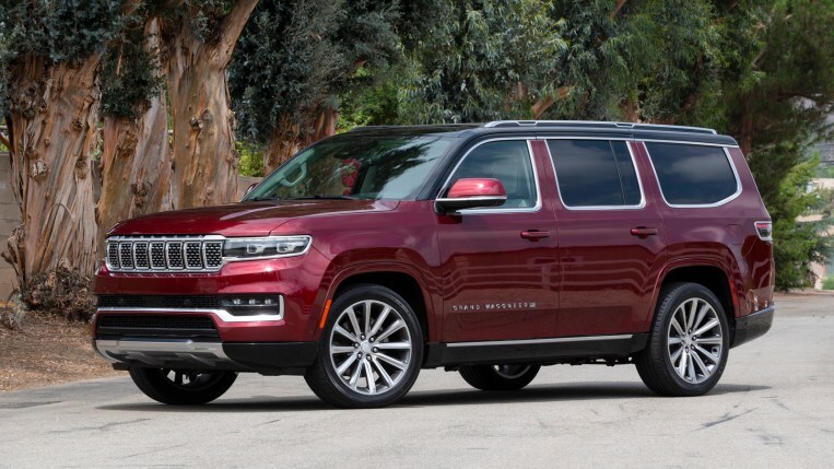 2022 Jeep Grand Wagoneer in red.