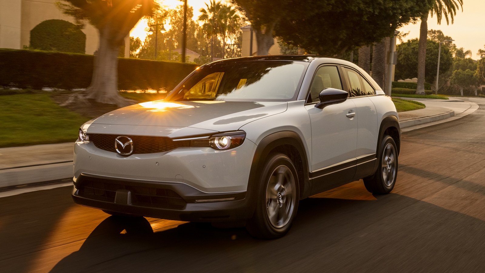 2022 Mazda MX-30 in white.