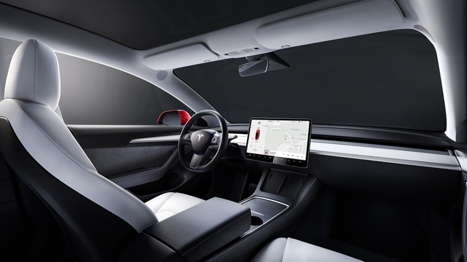 2021 Tesla Model 3 cabin.