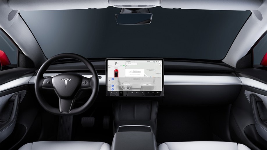 2021 Tesla Model 3 interior.