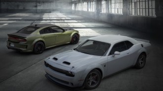The 2022 Dodge Charger and Challenger SRT Black Appearance Package parked together