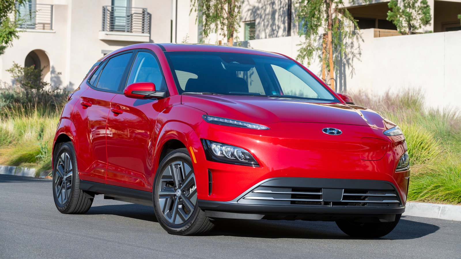 2022 Hyundai Kona Electric in Red.