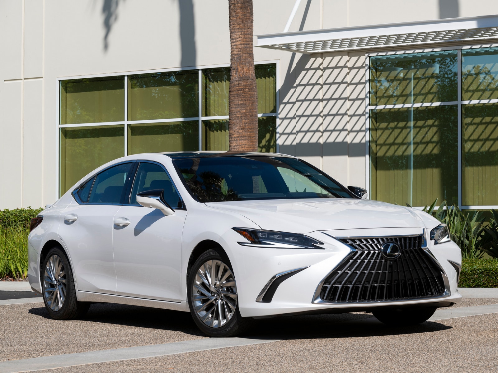 2022 Lexus ES in white.