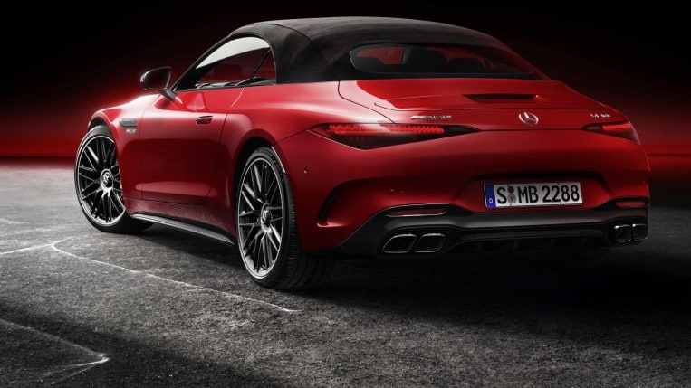 2022 Mercedes Amg Sl Top Up Rear Three Quarter