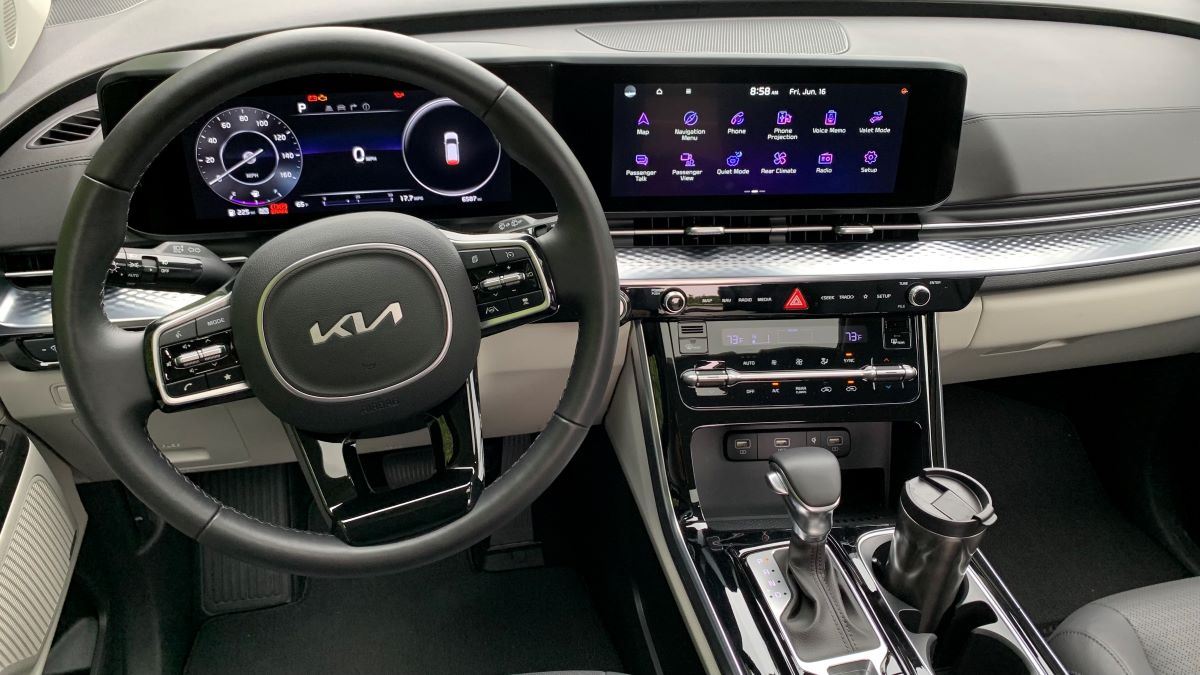 Interior of the 2023 Kia Carnival SX Prestige