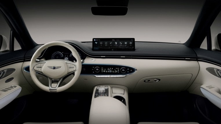 The interior of the 2023 Genesis Electrified GV70.