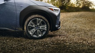 2023 Subaru Solterra Teaser Front Wheel