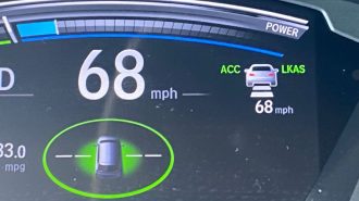 Lane-keeping assist in 2021 Honda CR-V Touring Hybrid