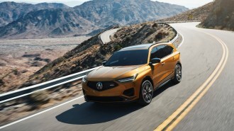 2022 Acura MDX Type S Overhead Front Three Quarter