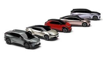 A lineup of proposed Toyota electric vehicles